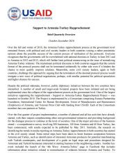 Arm-Turk Rapprochement Brief Quarterly Overview Oct-Dec 2010 in English
