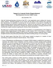 Arm-Turk Rapprochement Brief Quarterly Overview July-Sept 2011 in English