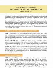 Civil Society Policy Recommendations AR 2016