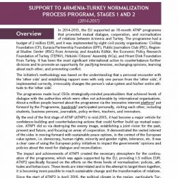 Support to Armenia-Turkey Normalization Process (ATNP) Program, Stages 1 and 2 (2014-2017) pic