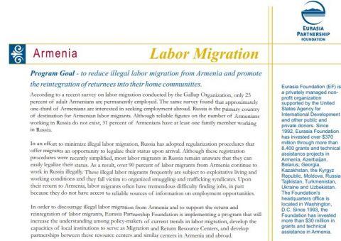 labor migration project one pager