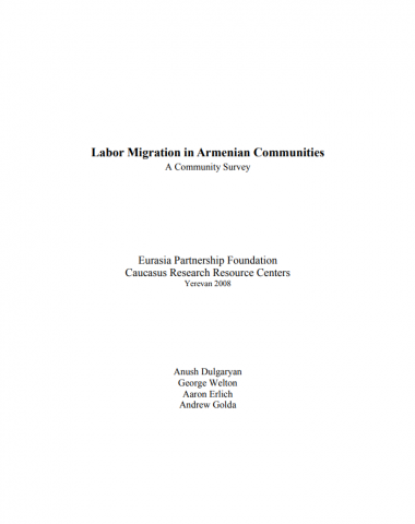Community Survey on Labor Migration in Armenia pic